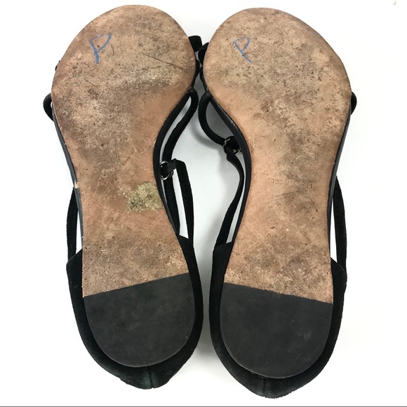 L.A.M.B. Quint Black Suede Strappy Sandals - Picture 7 of 7